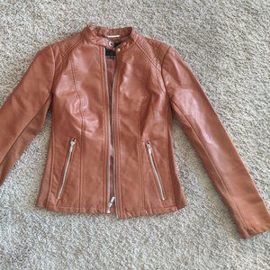 Express Brown Leather Jacket